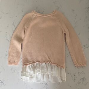 Jamie Kay peach Sweater with Ruffle Detail